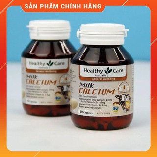 Viên bổ sung canxi Milk Calcium Healthy Care - 60 viên - Úc