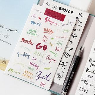 Bộ 8 miếng dán hình dễ thương cho sổ tay/bộ sưu tập