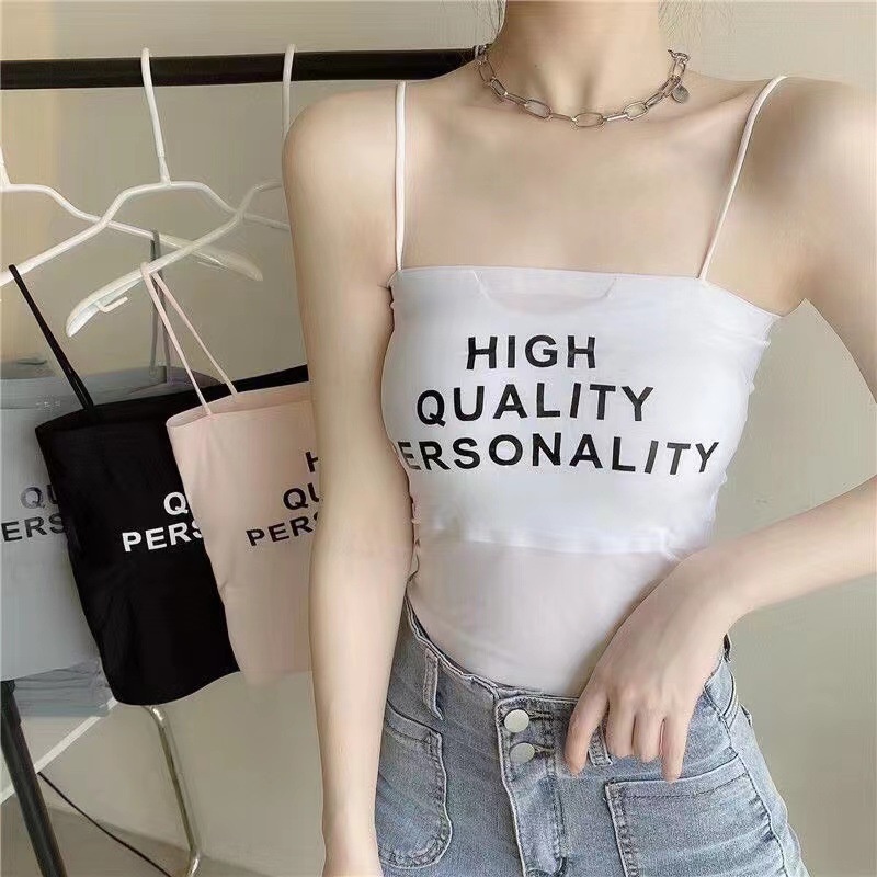 Áo hai dây thun nữ,với miếng lót áo ngực,Vải mềm và co giãn