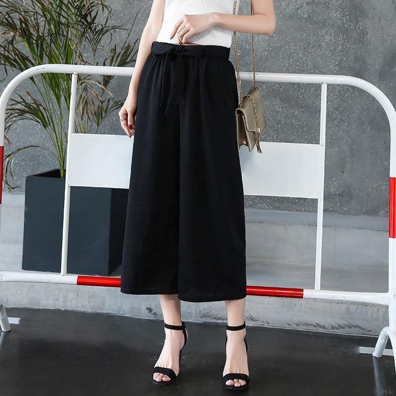 Quần dài ống rộng lưng thun thời trang nữ tính độc đáo | BigBuy360 - bigbuy360.vn