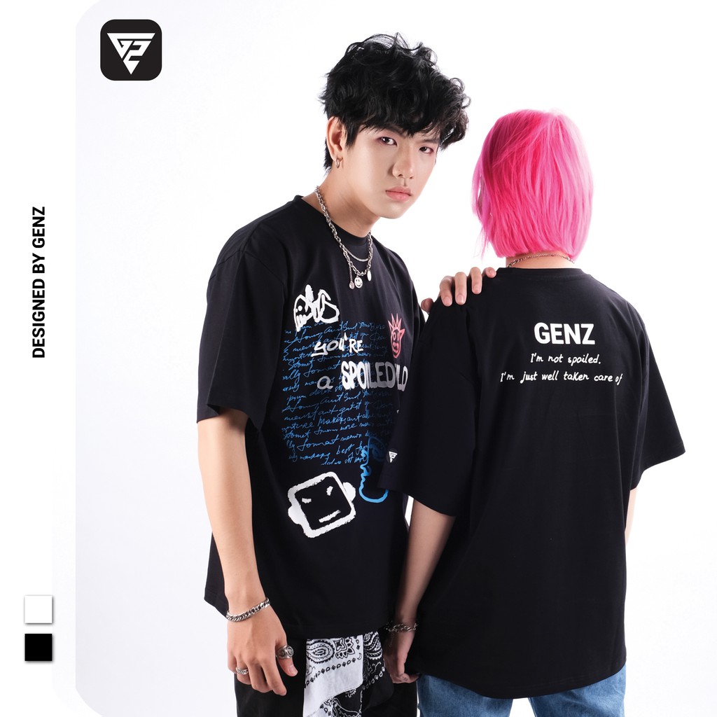 [Mã FAMALLT5 giảm 15% đơn 150K] Áo thun tay lỡ GENZ phông Unisex nam nữ Cotton oversize form rộng Spoild Chirld GZT022 | BigBuy360 - bigbuy360.vn