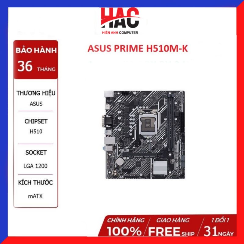 Main ASUS H510M-K/ H510M-F/ GIGABYTE H510M H SOCKET 1200  CHÍNH HÃNG