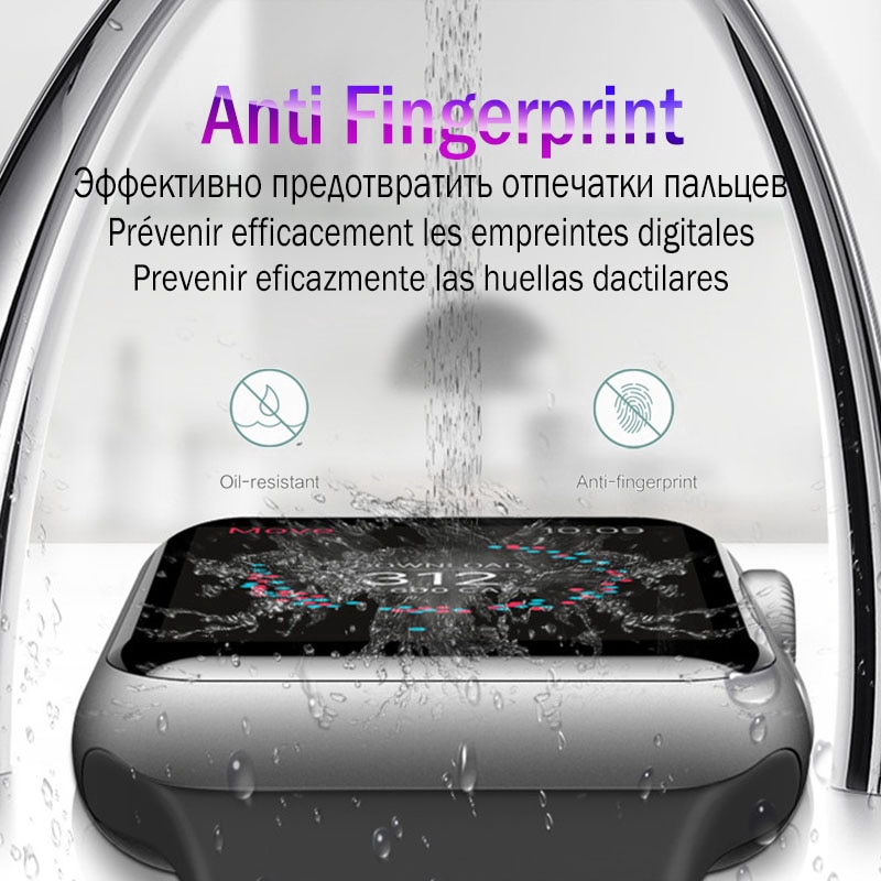 Miếng dán bảo vệ toàn màn hình 20D chống bám vân tay cho đồng hồ thông minh Apple Watch 38mm 40mm 42mm 44mm