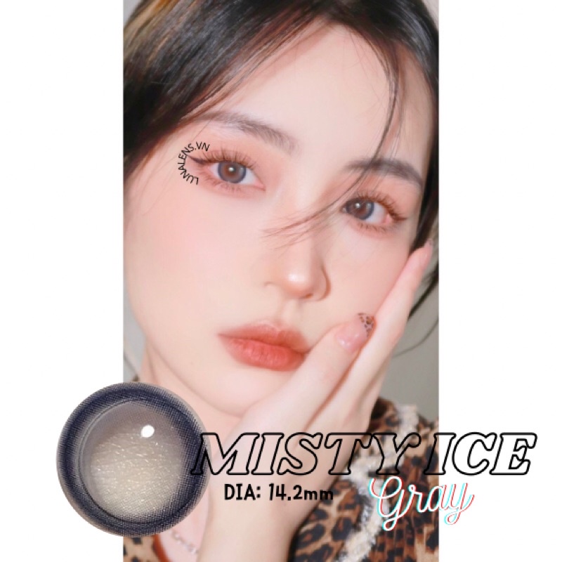 MỘT ĐÔI KÍNH ÁP TRÒNG MÀU XÁM MISTY ICE SIÊU ÊM SIÊU MỀM NỘI ĐỊA TRUNG QUỐC - LENS CÓ ĐỘ CẬN