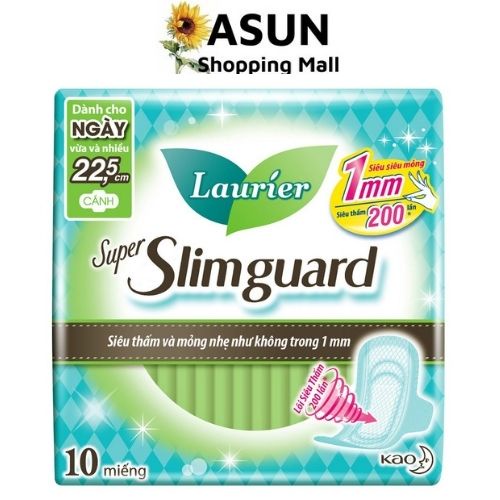 Băng Vệ Sinh Siêu Mỏng 1mm Laurier 10 Miếng (Chiều Dài 22,5cm)