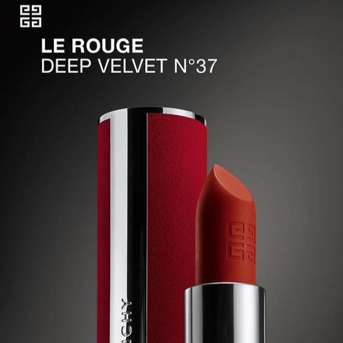 Son Gi.venchy 37 Rouge Graine - Bản Vỏ Nhung Limited Fullsize Fullbox