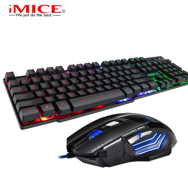 IMICE AK-600 Bàn Phím Gaming +X7 Chuột Gaming Colorful Backlit Gaming Bàn Phím Và Chuột