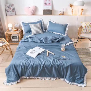 Set chăn hè - thu ga vỏ gối đũi cao cấp thương hiệu smgd144 - bộ chăn hè ga vỏ gối cotton