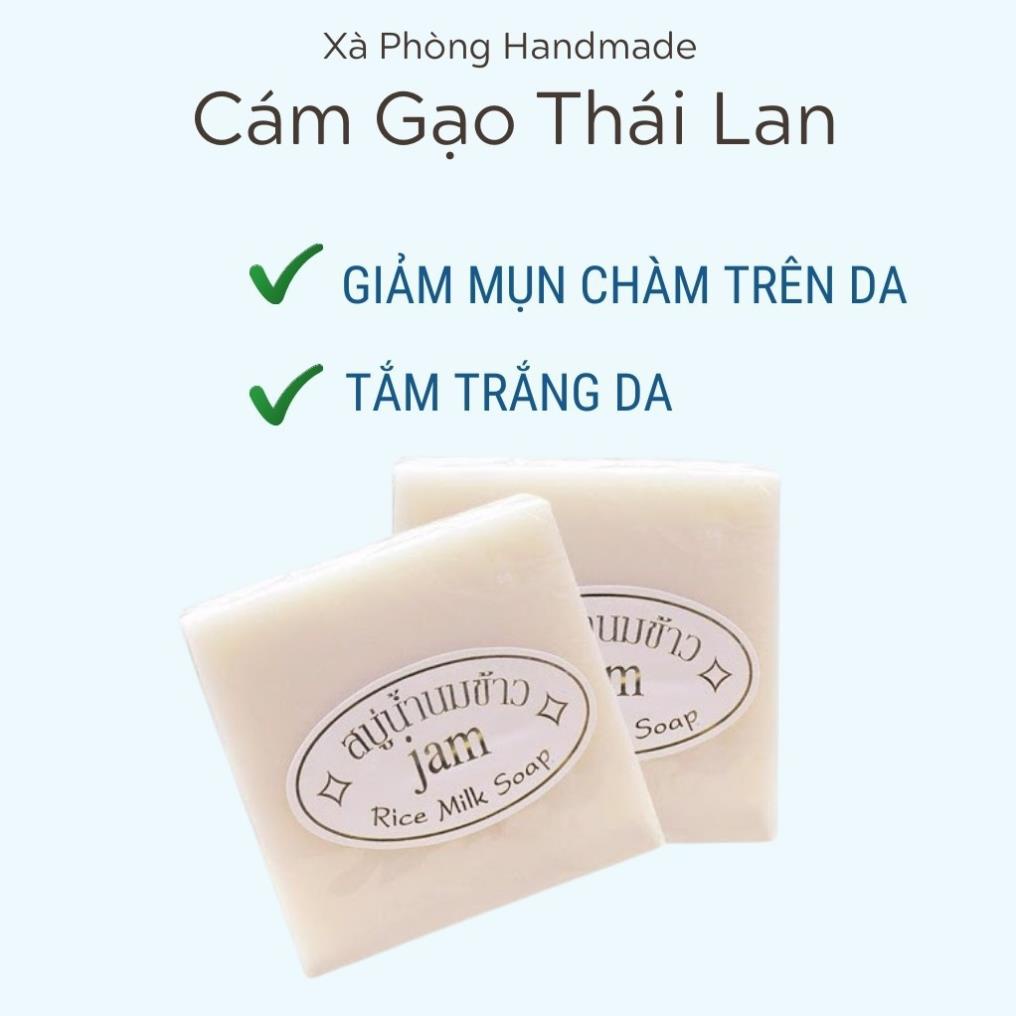 Xà Phòng Cám Gạo FREESHIP Xà Phòng Trắng Da Thái Lan Jam Rice Milk Soap Chiết Xuất Cám Gạo Tự Nhiên, Làm Trắng Da