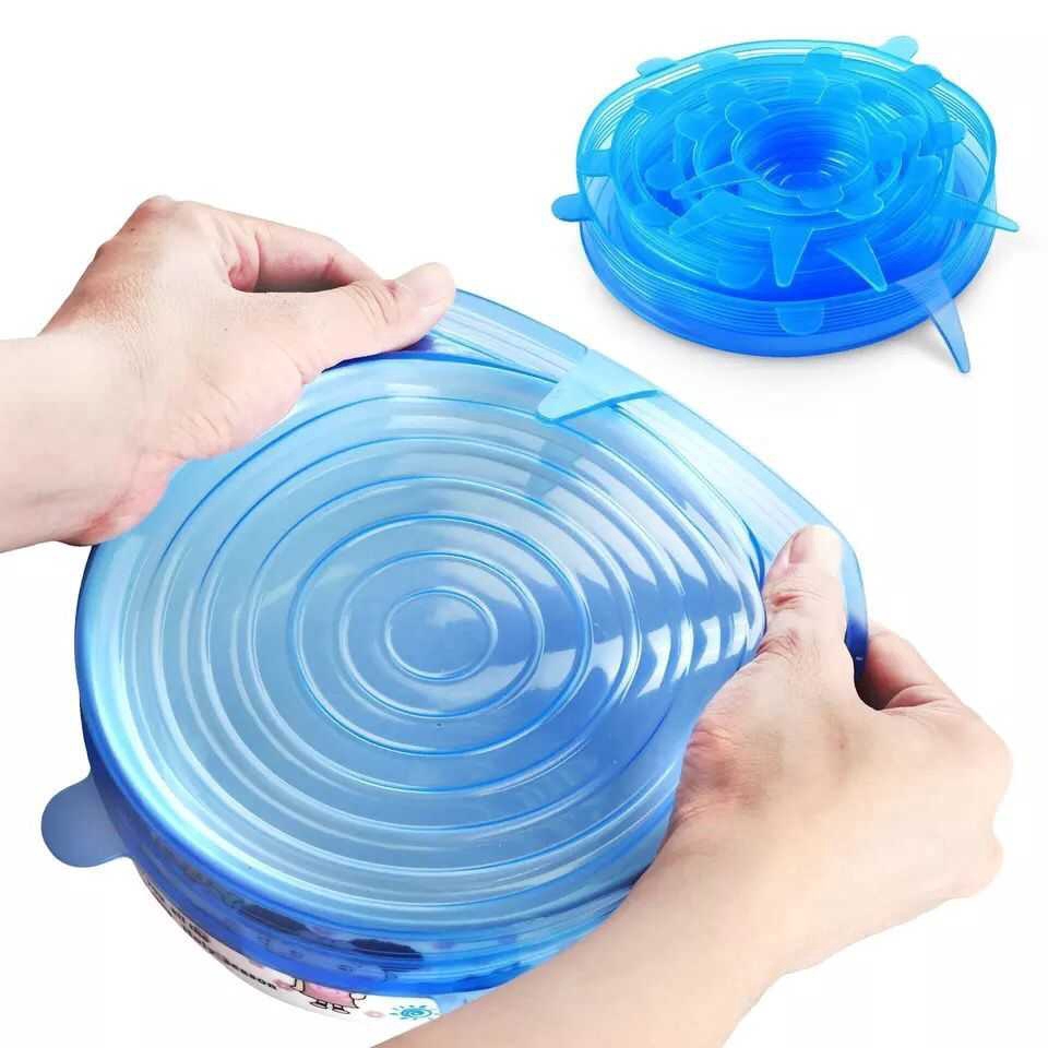 Set 6 nắp silicon đậy an toàn dùng cho nhà bếp