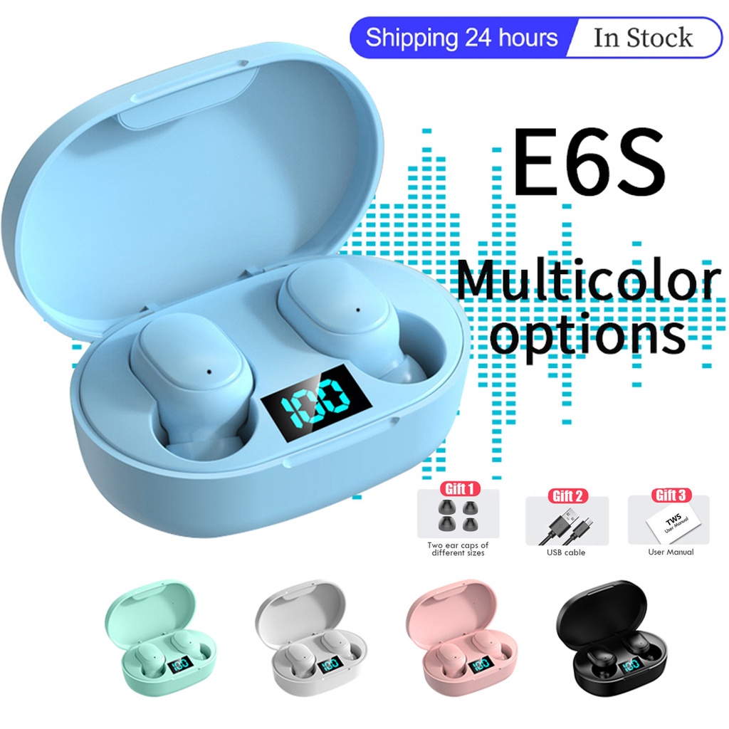 Tai Nghe Nhét Trong Không Dây E7S E6S Bluetooth 5.0 TWS Chống Nước Chống Ồn Cho Xiaomi Android IOS