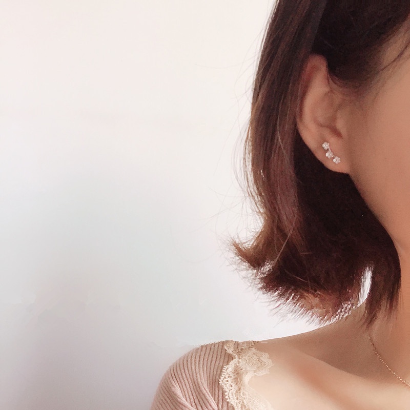 Bông Tai Mạ Bạc 925 Hình Hoa Anh Đào Xinh Xắn