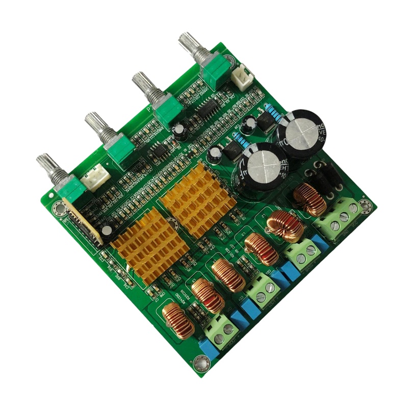 1 Bảng Mạch Khuếch Đại Âm Thanh Bass 100x92x38mm 3 Kênh Kết Nối Bluetooth 50Wx2 + 100W