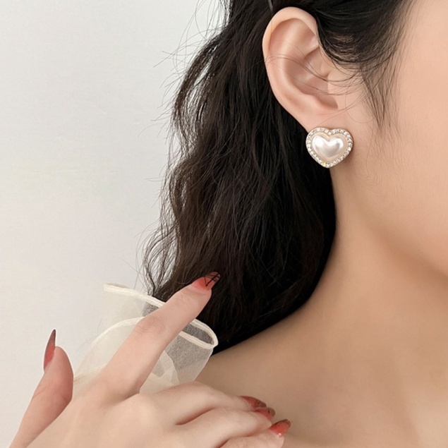Bông Tai Ngọc Trai/Nơ Bằng Bạc 925 Phong Cách Hàn Quốc Thanh Lịch Thời Trang Mùa Hè Cho Nữ