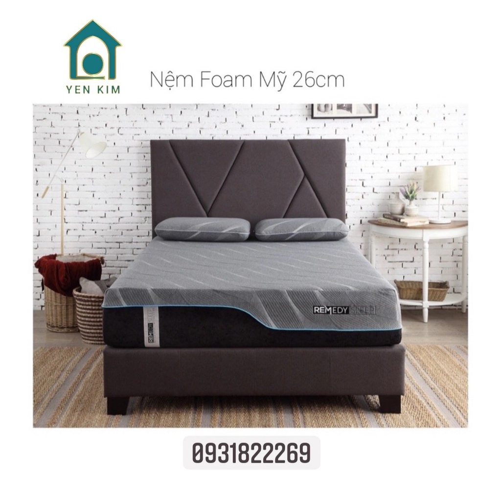 Nệm FOAM cuộn hút chân không cao cấp dày 26cm-Hàng xuất Mỹ nguyên kiện- Memory Foam Mattress