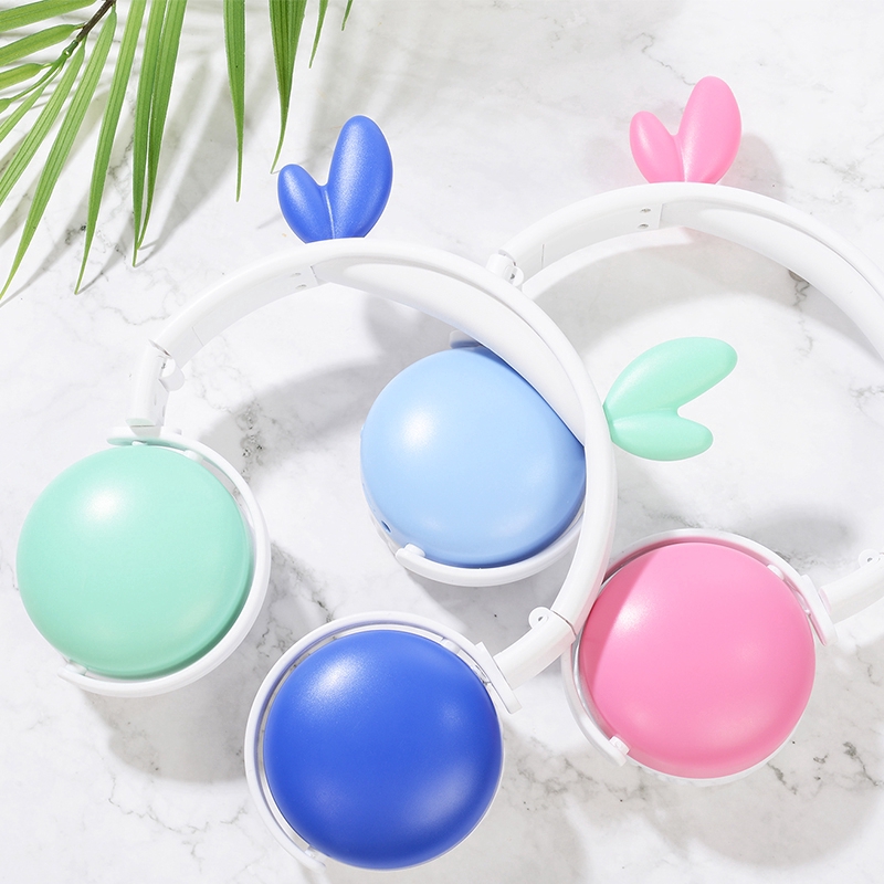 Cute Cat Ear Headphones Wireless Bluetooth 5.0 Headphone Headset for Girls Kids Gift with Mic