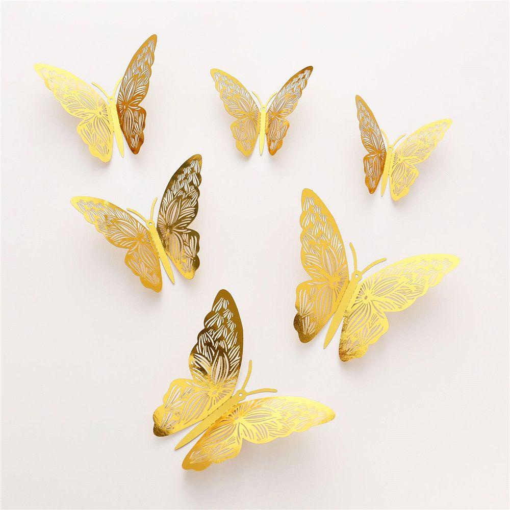 Set 12 Sticker Dán Tường Họa Tiết Hoạt Hình 3D Dễ Thương Bắt Mắt
