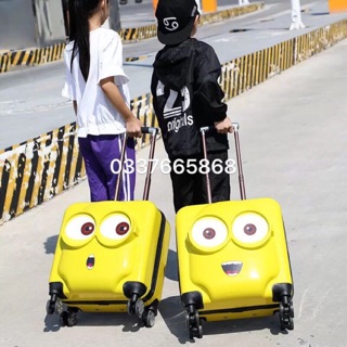 Size 20 - vali kéo minion vàng mắt to nghộ nghĩnh