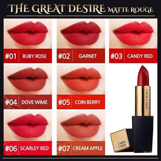 Son Thỏi Chou Chou The Great Desire Matte Rouge Hàn Quốc