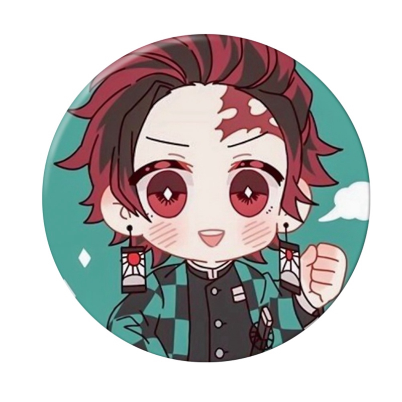 Anime Demon Slayer: Kimetsu No Yaiba Kamado Tanjirou Cosplay Badge Button Brooch Pins