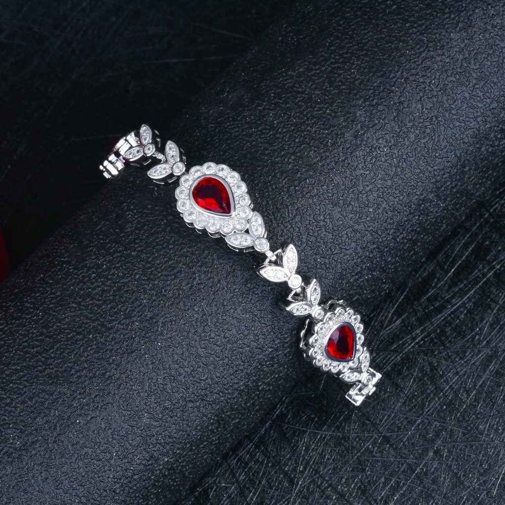 Vòng cổ Mặt Trái Tim Đính Đá Ruby Sang Trọng-JHS2-S