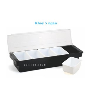 Khay Đựng Topping 5 Ngăn (Có 3-4-5 Ngăn)
