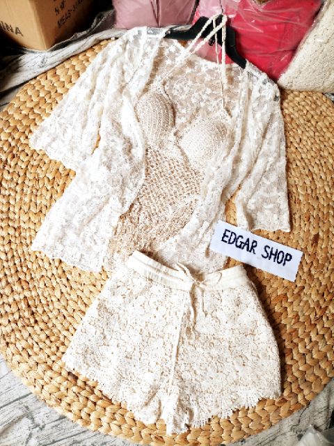 [CÓ VIDEO] Bikini Len Móc 3 Món Bikini ren đi biển, ẢNH THẬT SÀN | BigBuy360 - bigbuy360.vn