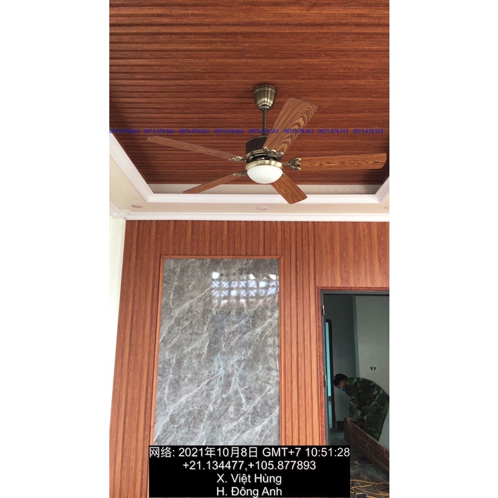 Quạt trần có đèn 5 cánh cổ điển Châu Âu,6 tốc độ mát,điều khiển từ xa có chế độ đảo chiều hút ẩm