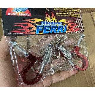 Móc Bấm Xe Máy Full Nhôm Thương Hiệu Ferri Giá 1 Đôi