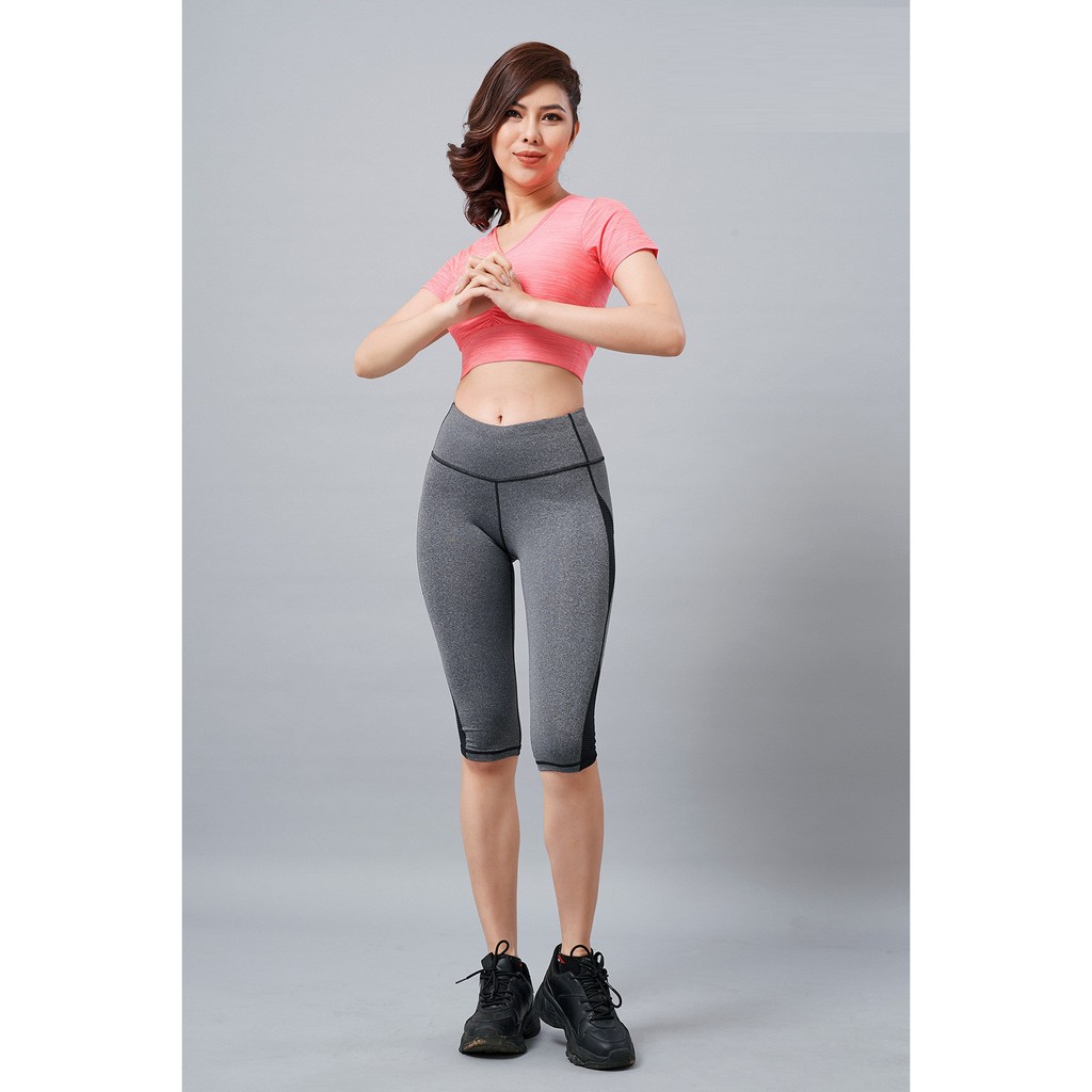 Quần Lửng Tập Gym Yoga Nữ ICADO Phối Lưới QL17