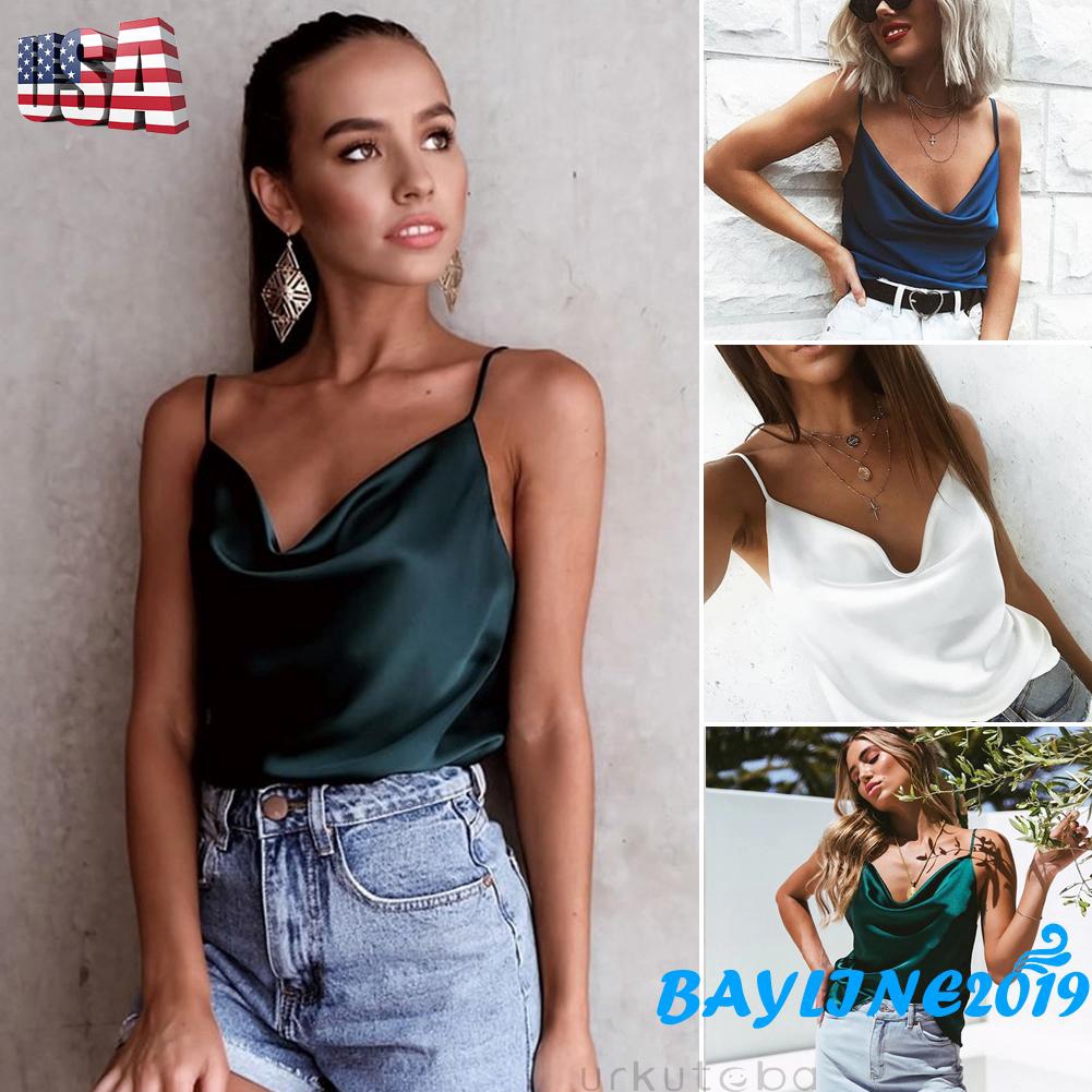 Áo chiffon nữ không tay cổ chữ U gợi cảm