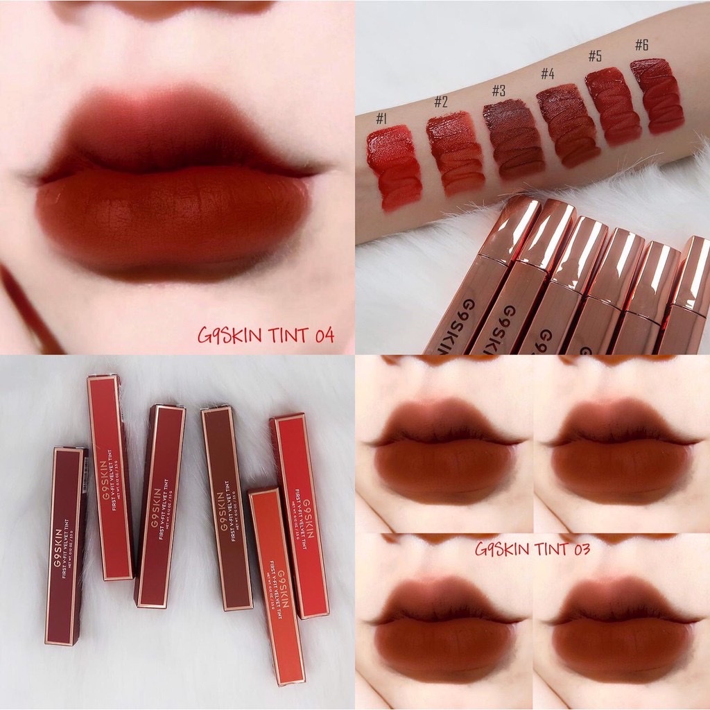 Son Kem Lì, Siêu Mịn Mượt, Lên Màu Chuẩn G9Skin First V-Fit Velvet Tint Chính Hãng Công Ty