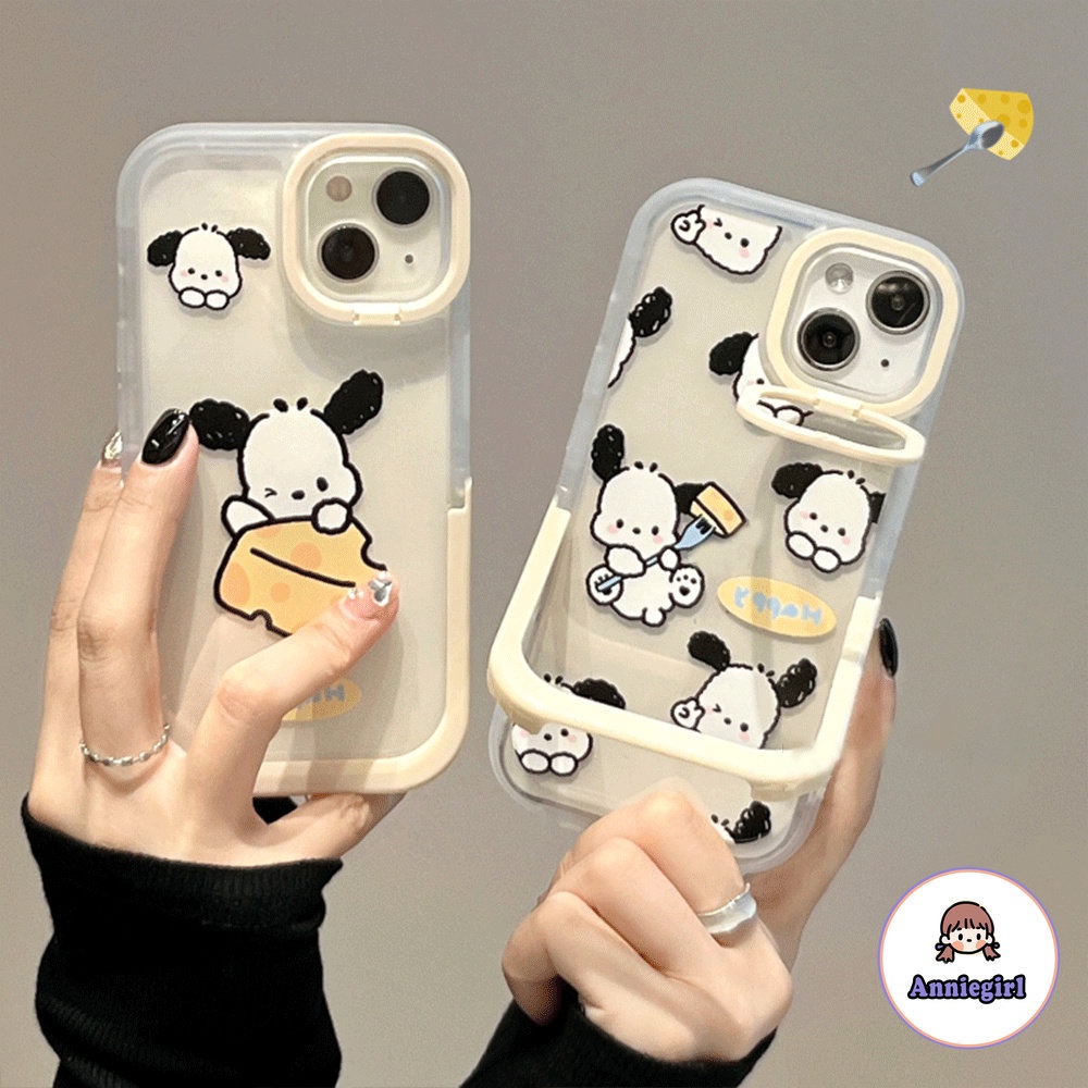 Ốp Điện Thoại TPU Mềm Hình Bánh Pochacco Hoạt Hình Có Giá Đỡ Cho IPhone 14 13 12 11 Pro Max