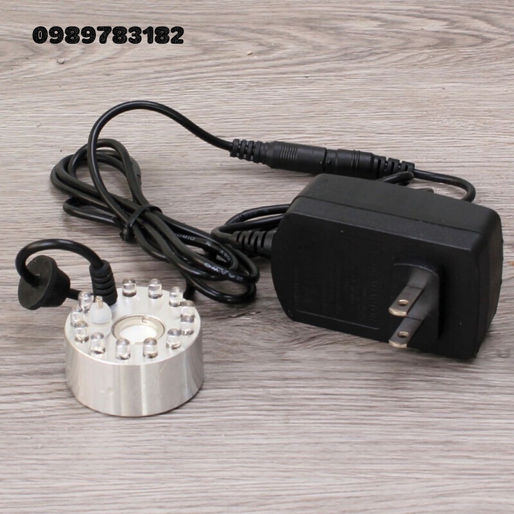 Máy tạo khói thác nước phong thủy , hồ bán nguyệt đèn led nháy 7 màu , đủ bộ cả nguồn | BigBuy360 - bigbuy360.vn