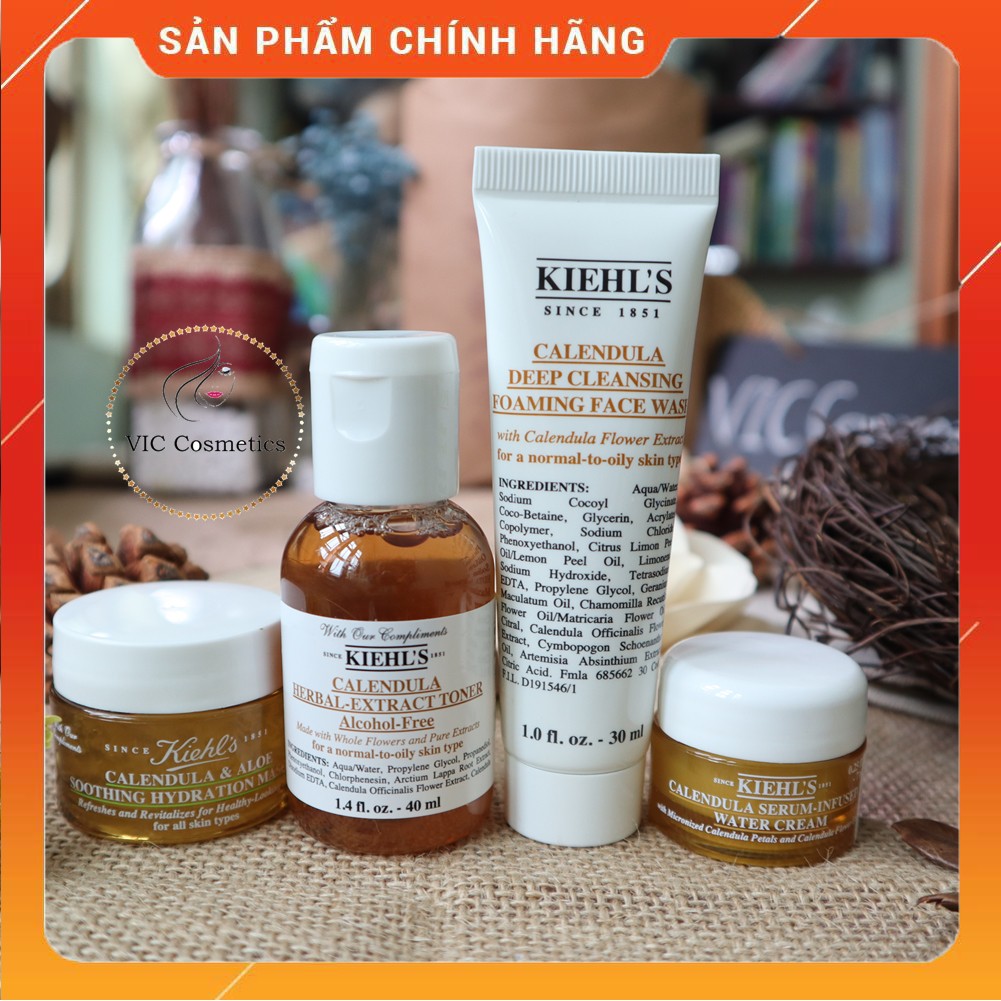 Combo Set dưỡng da hoa cúc Kiehl's dịu nhẹ dành cho da dầu, mụn và da nhạy cảm 4 món