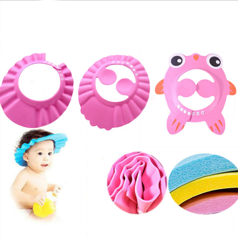 1 Mũ Gội Đầu Mềm Bảo Vệ Tai Chống Thấm Nước Có Thể Điều Chỉnh Dành Cho Bé