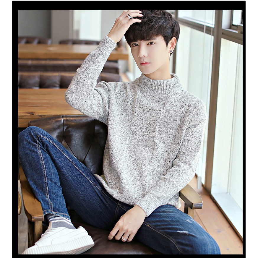(LEN QUẢNG CHÂU) Áo len nam Hàn Quốc chất dày dặn - AL07 | BigBuy360 - bigbuy360.vn