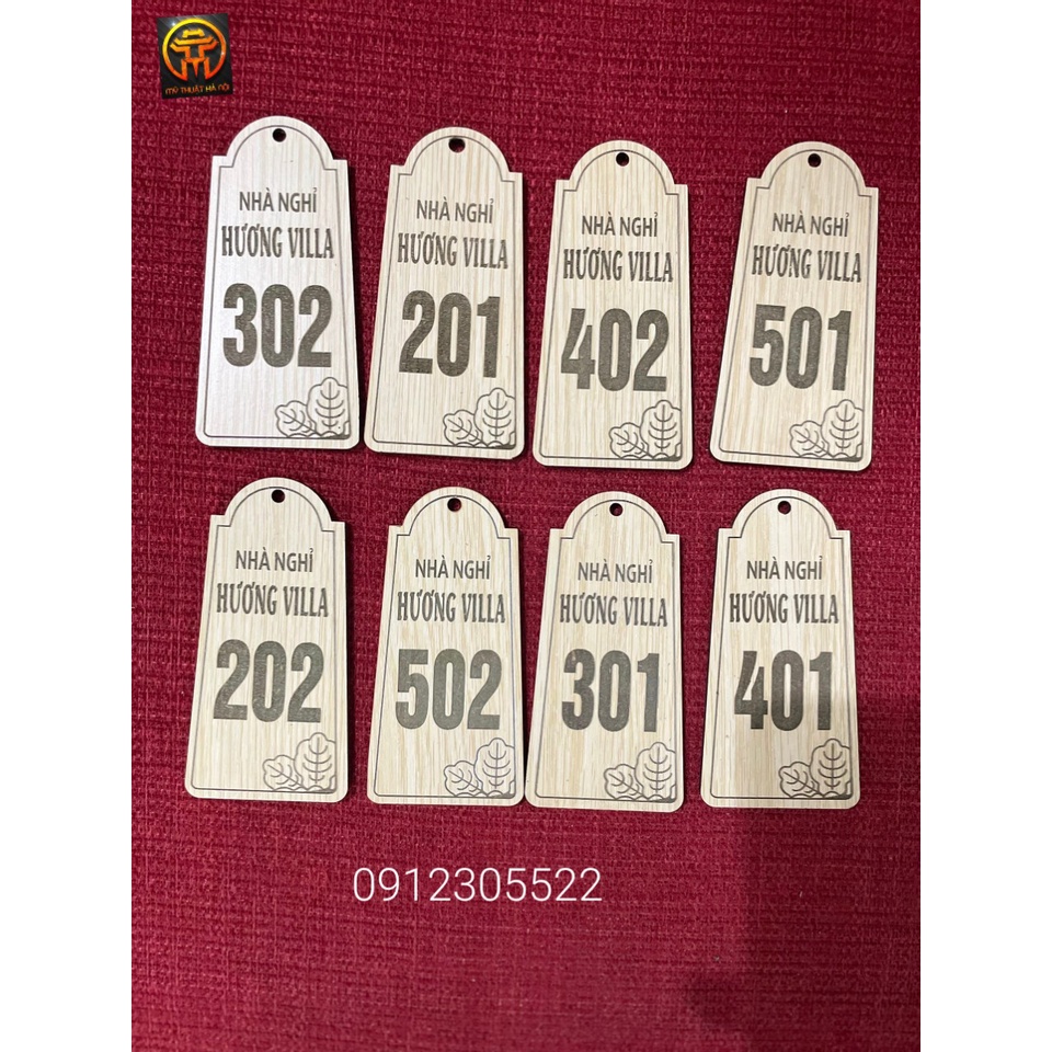 MÓC KHÓA GỖ KHÁCH SẠN – MÓC KHÓA GỖ KHẮC SỐ PHÒNG, LOGO, TÊN KHÁCH SẠN, NHÀ NGHỈ, HOMESTAY, RESORT.