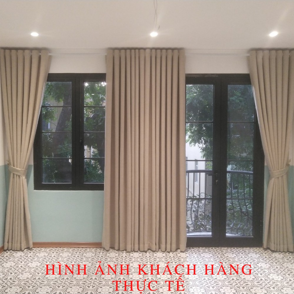 Rèm cửa DIGA HOME vải 3 lớp che nắng, size lớn dùng cho phòng khách, phòng ngủ, spa, khách sạn, tặng kèm dây vén.