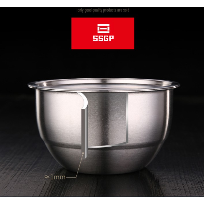 Tô inox 304 có nắp - SSGP - 12x7cm ( Đáy : 6cm ) 468ml 213g