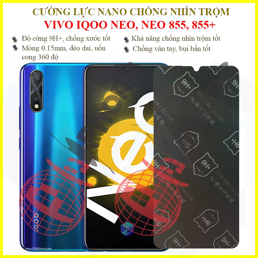 Dán chống nhìn trộm Vivo IQOO Neo, Neo 855, Neo 855+ (855 Plus, Racing Edition) - Dán cường lực dẻo 