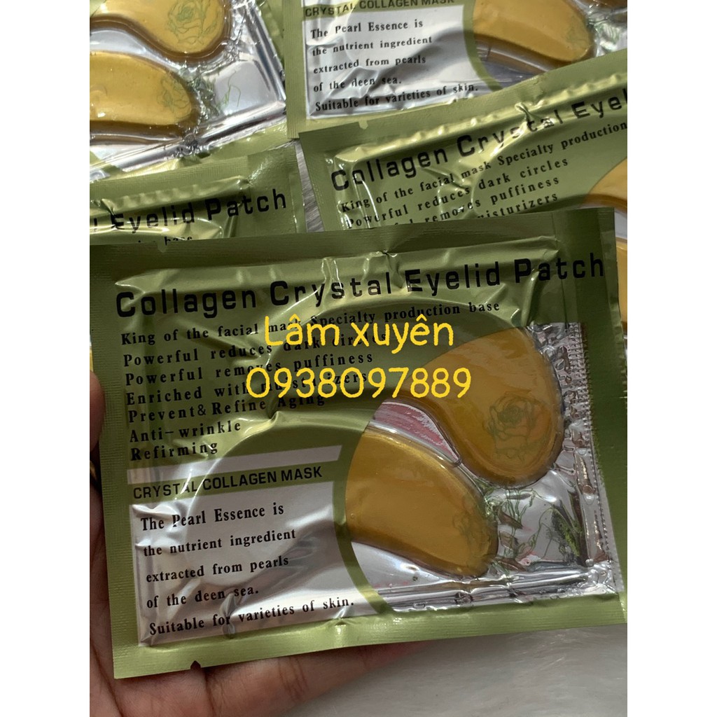 Mặt nạ mắt❌GIÁ RẺ❌collagen màu vàng, cung cấp dưỡng chất nuôi dưỡng vùng mắt, hỗ trợ ngăn ngừa thăm quần vùng mắt