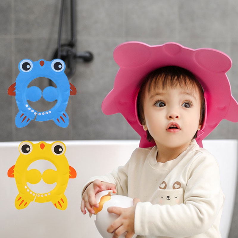 Mũ Gội Đầu Chống Thấm Nước Tùy Chỉnh Bảo Vệ Tai Họa Tiết Động Vật Dễ Thương Cho Bé