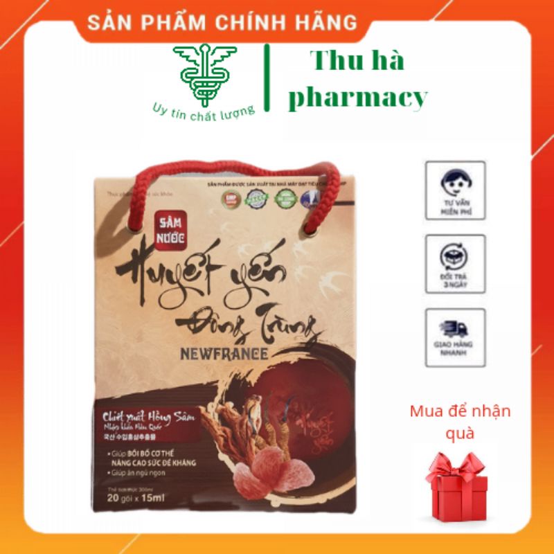 SÂM NƯỚC HUYẾT YẾN ĐÔNG TRÙNG ( hộp 20 gói )