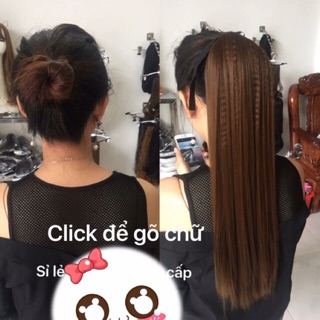 Tóc giả cột ❤️freeship😍 thẳng không bấm sẵn cao cấp