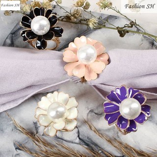 Ghìm Cài Áo Hình Hoa Hồng Đính Đá Và Ngọc Trai Nhân Tạo Sang Trọng M40009