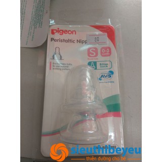 Núm vú silicone cổ hẹp Pigeon nhập khẩu