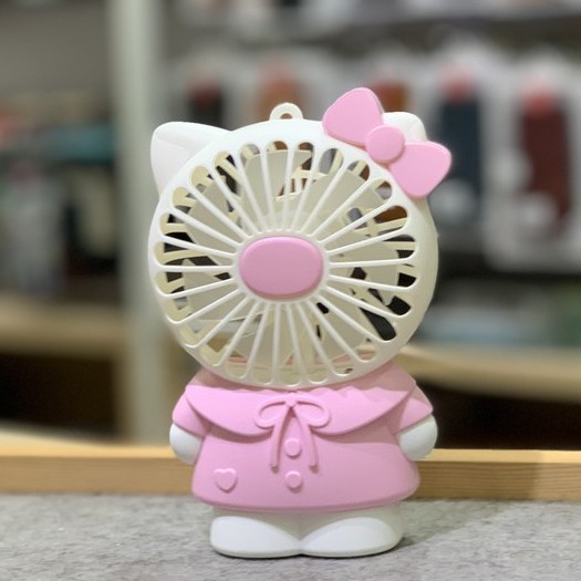 Quạt Tích Điện Mini cầm Tay Cute Fan Lovely Cat Hoạt Hình Quạt Liên Tục Hơn 1 Giờ Cho Bé