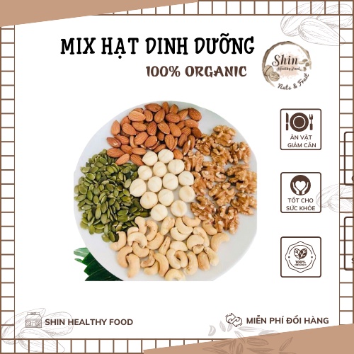 Hạt Dinh Dưỡng Mix 5 Siêu Hạt 500G - Ngon Bổ Dưỡng - Tốt cho mẹ Bầu