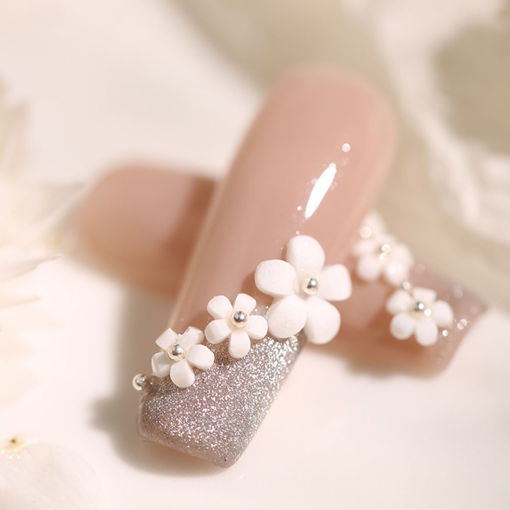 [Hàng mới về] Túi phụ kiện hoa 3D nhiều màu sắc tùy chọn trang trí móng tay nghệ thuật thời trang